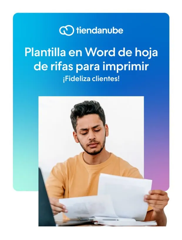 Plantilla en Word de hoja de rifa para imprimir. ¡Fideliza clientes!