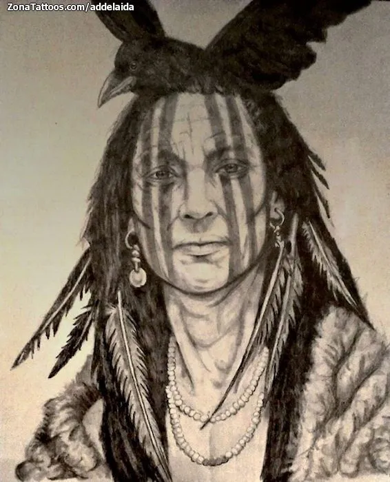 Plantilla/Diseño Tatuaje de addelaida - Indios Personas Plantilla/Diseño Tatuaje de addelaida - Indios Personas
