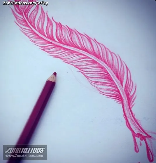 Plantilla/Diseño Tatuaje de Arley - Plumas