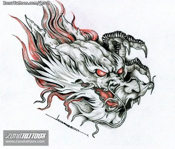 Plantilla/Diseño Tatuaje de jorch - Dragones Orientales Plantilla/Diseño Tatuaje de jorch - Dragones Orientales