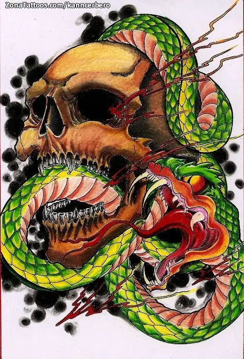 Plantilla/Diseño Tatuaje de kanncerbero - Calaveras Serpientes ... Plantilla/Diseño Tatuaje de kanncerbero - Calaveras Serpientes ...