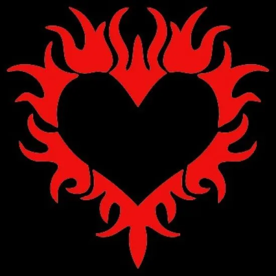 Plantilla/Diseño Tatuaje de nashisha - Corazones Tribales