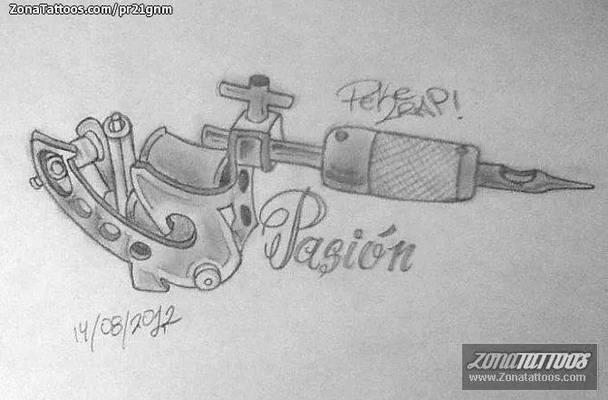 Plantilla/Diseño Tatuaje de PR21GNM - Máquinas Plantilla/Diseño Tatuaje de PR21GNM - Máquinas