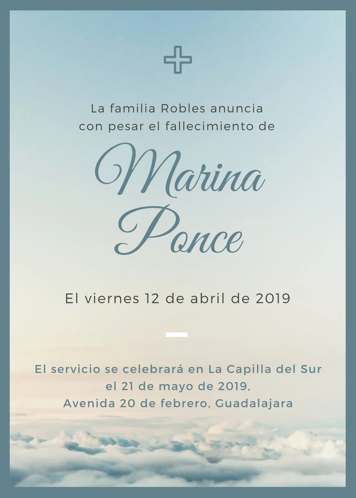 Plantillas para anuncios de fallecimiento gratis | Canva Plantillas para anuncios de fallecimiento gratis | Canva