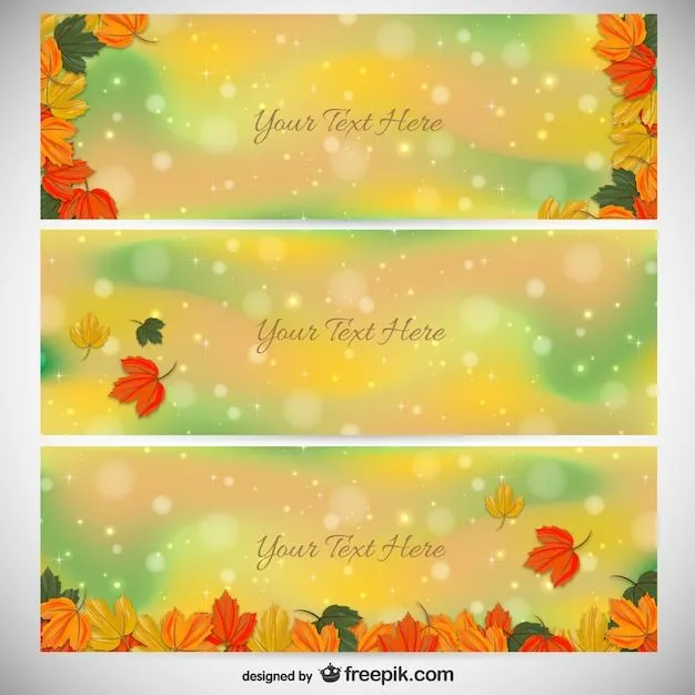 Plantillas de banner colorido del otoño | Descargar Vectores gratis Plantillas de banner colorido del otoño | Descargar Vectores gratis