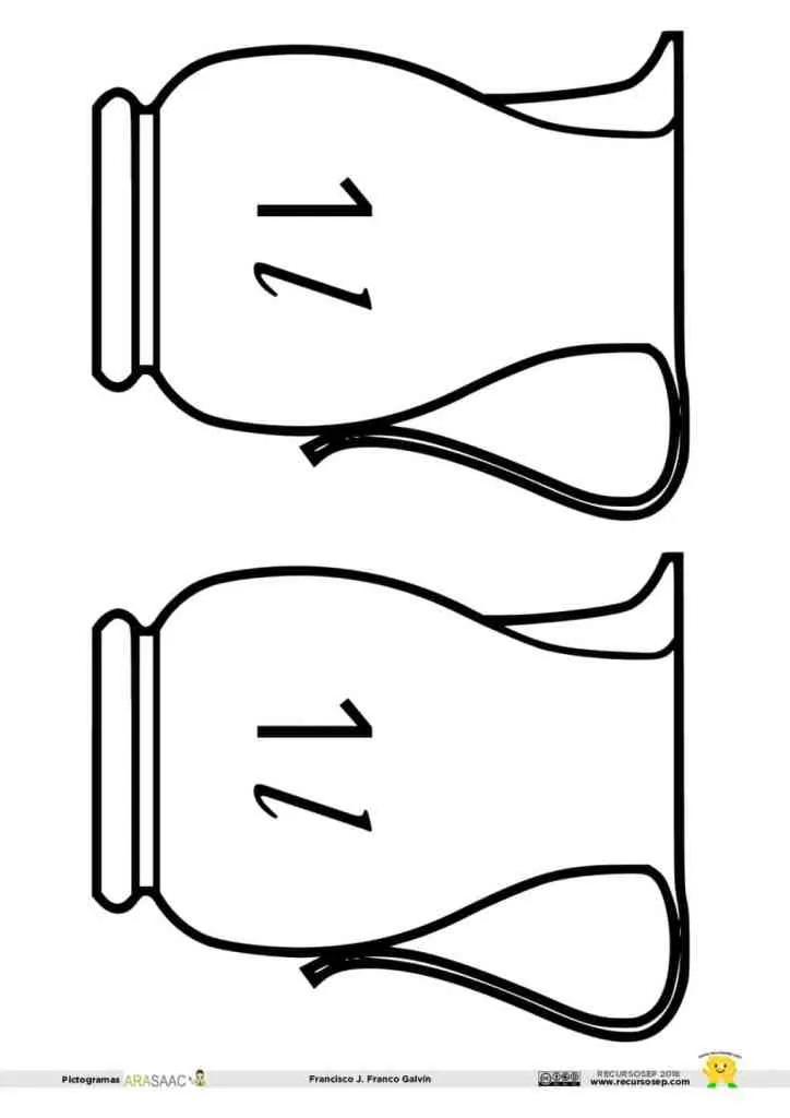 Plantillas para la capacidad: 1 l, 1/2 l y 1/4 l Plantillas para la capacidad: 1 l, 1/2 l y 1/4 l