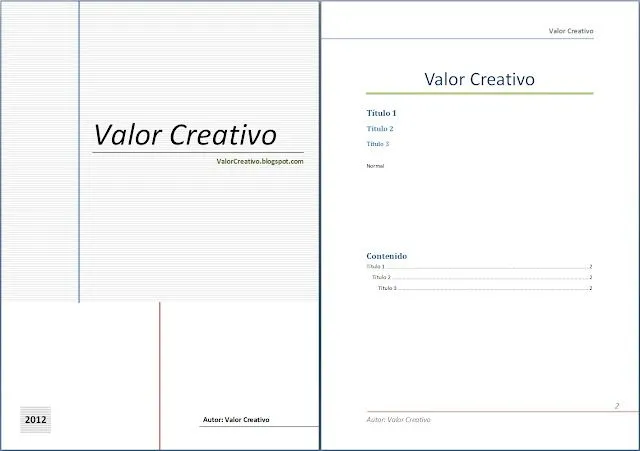 Plantillas para carátulas en word - Imagui