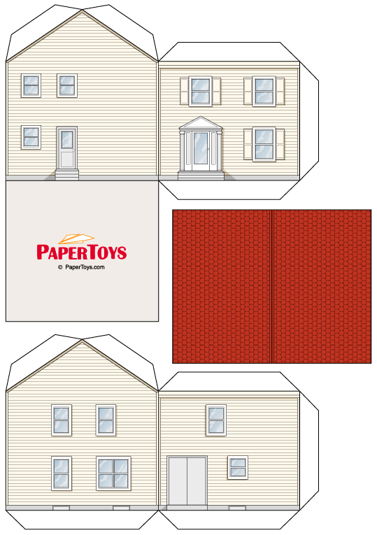 Plantillas de casas de papel para armar - Imagui Plantillas de casas de papel para armar - Imagui