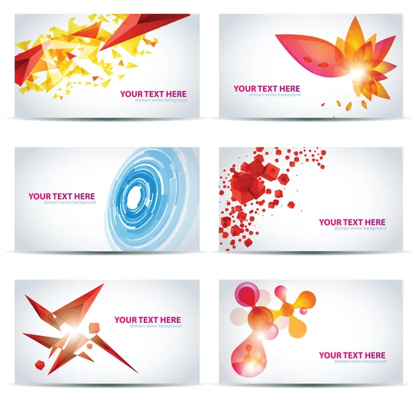 Plantillas de colores tamaño tarjeta de visita — Vector stock ... Plantillas de colores tamaño tarjeta de visita — Vector stock ...