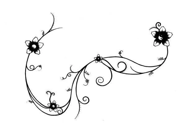 Plantillas Dibujos Tatuajes Rosas Negras Espinas Imagen ...