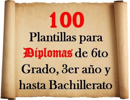 Plantillas Para Diplomas De 6to Grado, 3er Año Y Bachillerat - BsF ... Plantillas Para Diplomas De 6to Grado, 3er Año Y Bachillerat - BsF ...