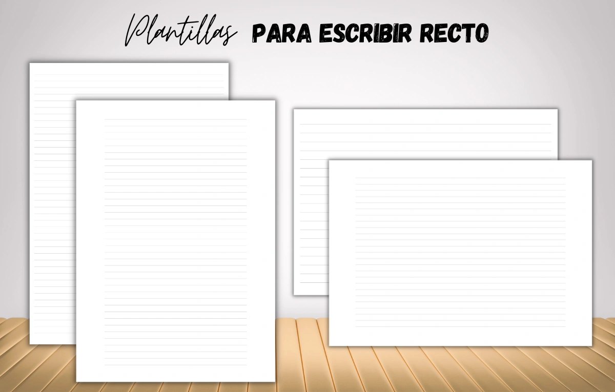Plantillas para escribir recto ❤️ para imprimir Plantillas para escribir recto ❤️ para imprimir