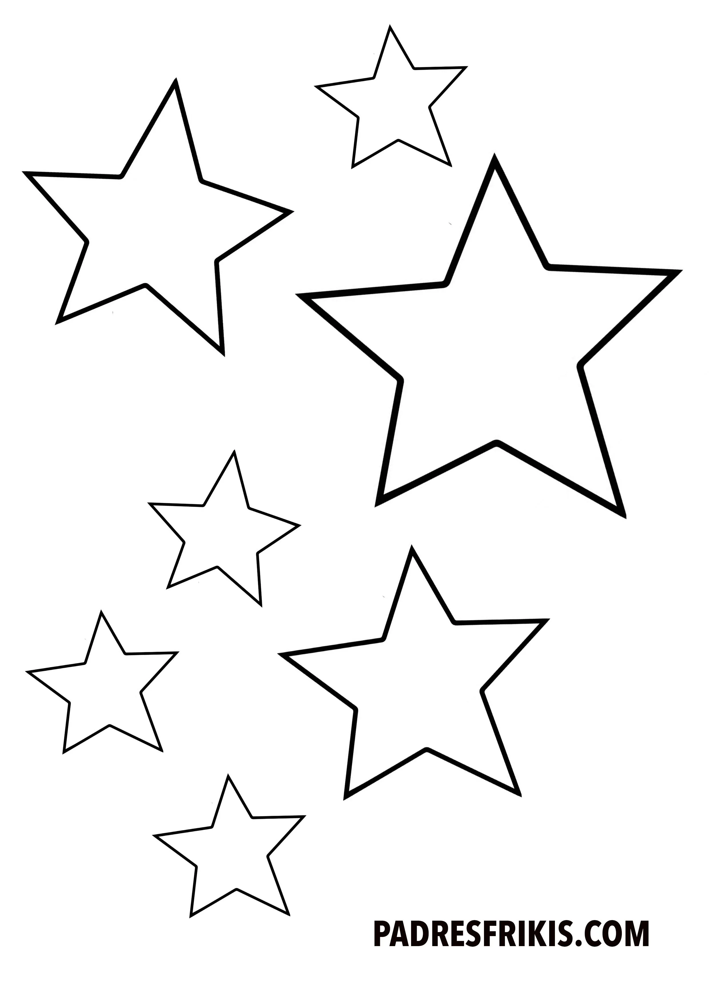 ▷ Plantillas de estrellas para colorear e imprimir | Padres Frikis ▷ Plantillas de estrellas para colorear e imprimir | Padres Frikis