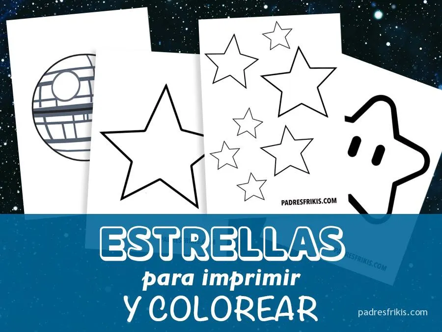 ▷ Plantillas de estrellas para colorear e imprimir | Padres Frikis ▷ Plantillas de estrellas para colorear e imprimir | Padres Frikis