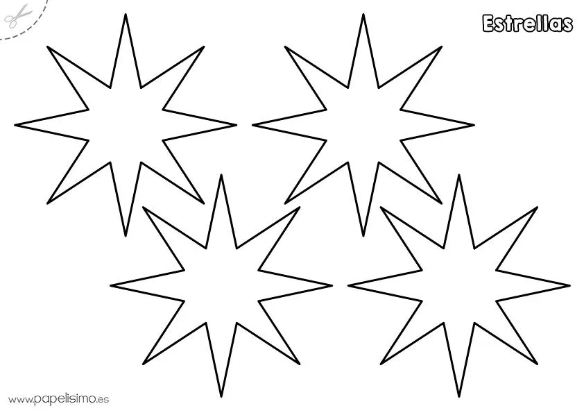 Plantillas de estrellas para imprimir | Papelisimo Plantillas de estrellas para imprimir | Papelisimo