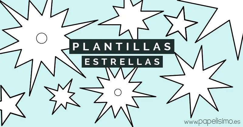 Plantillas de estrellas para imprimir - PAPELISIMO Plantillas de estrellas para imprimir - PAPELISIMO