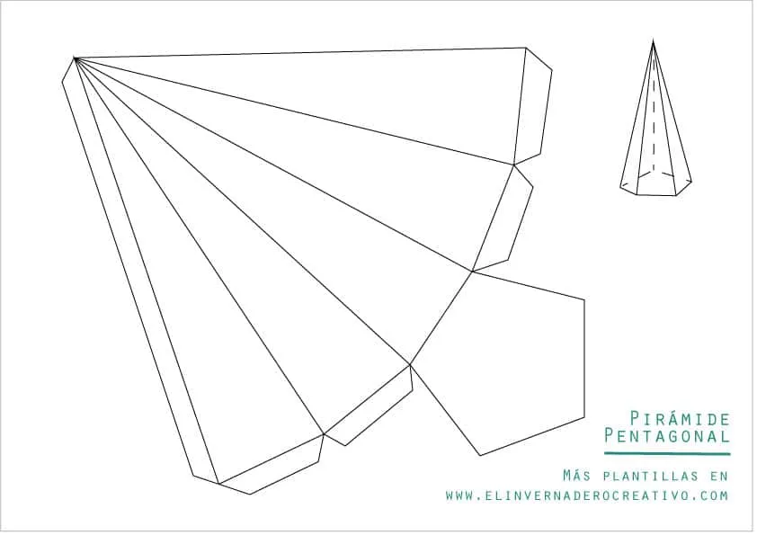 Plantillas de figuras geométricas: Cono y pirámides Plantillas de figuras geométricas: Cono y pirámides