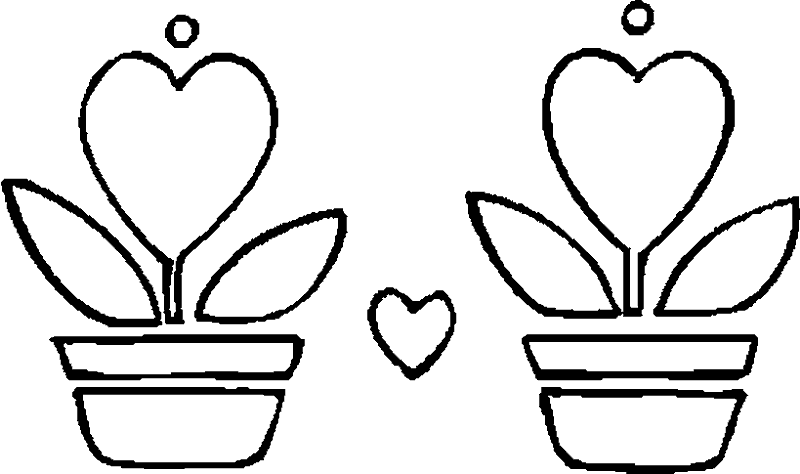 Dibujos para colorear de Flores, San Valentin, Plantillas para ... Dibujos para colorear de Flores, San Valentin, Plantillas para ...