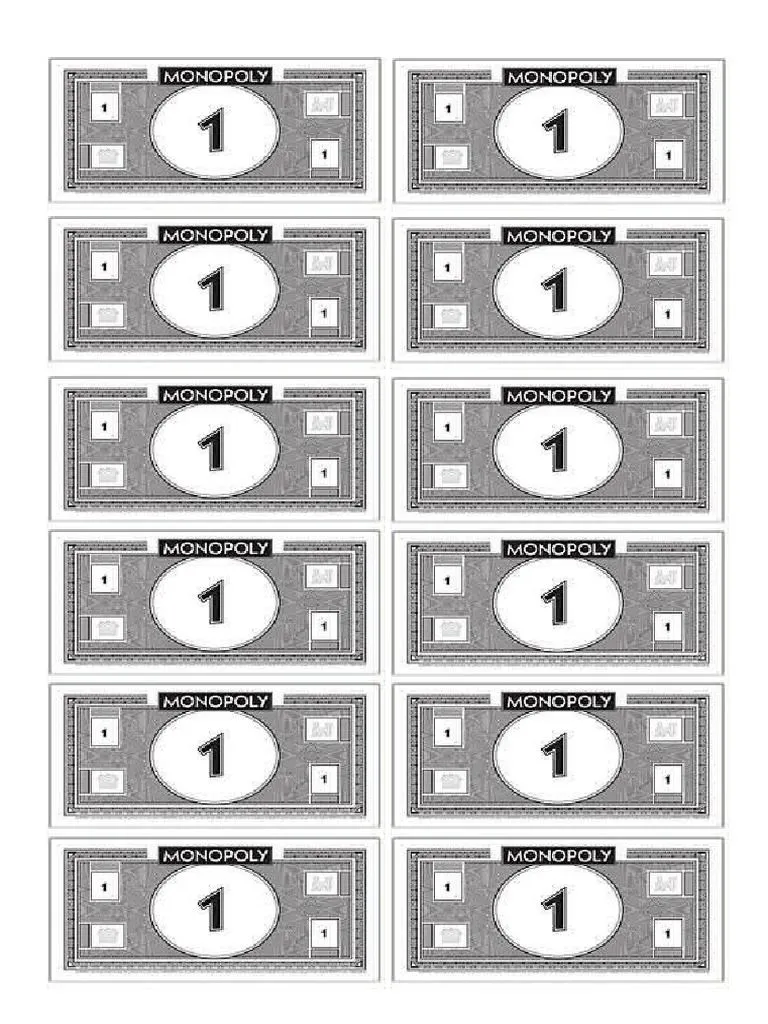 Plantillas para Imprimir Dinero Monopolio | PDF Plantillas para Imprimir Dinero Monopolio | PDF