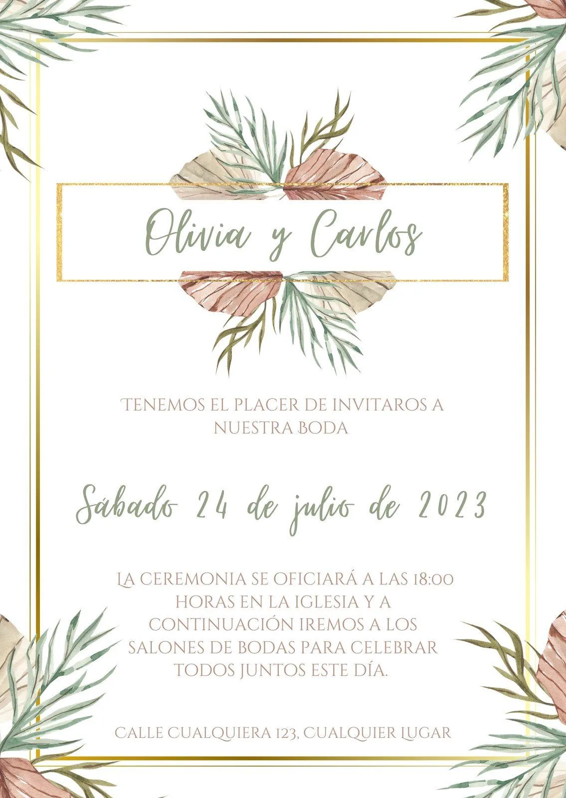 Plantillas para invitación de boda gratis | Canva Plantillas para invitación de boda gratis | Canva