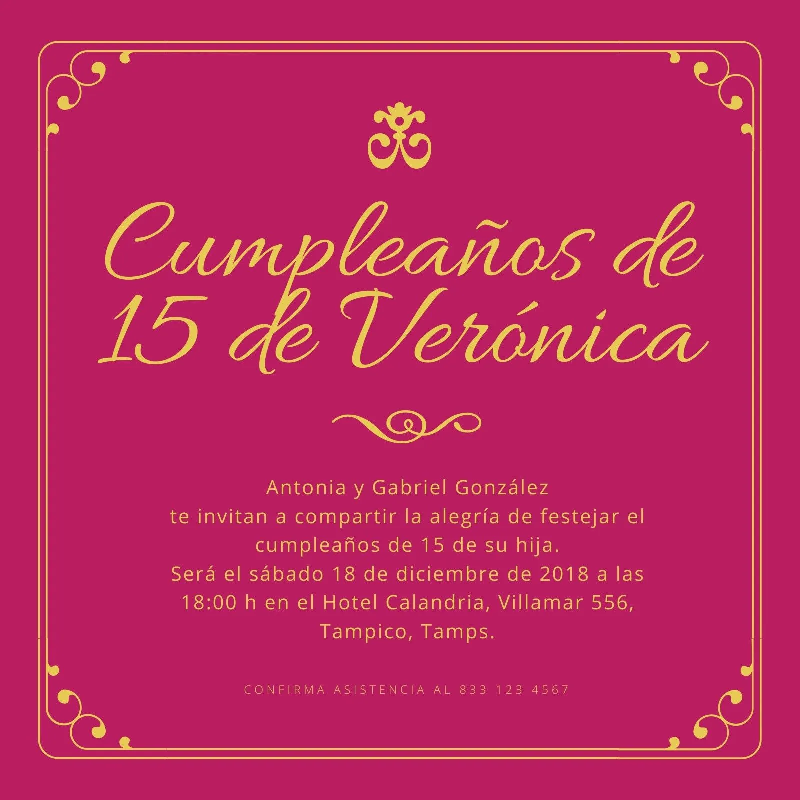 Plantillas de invitaciones para 15 años gratis | Canva