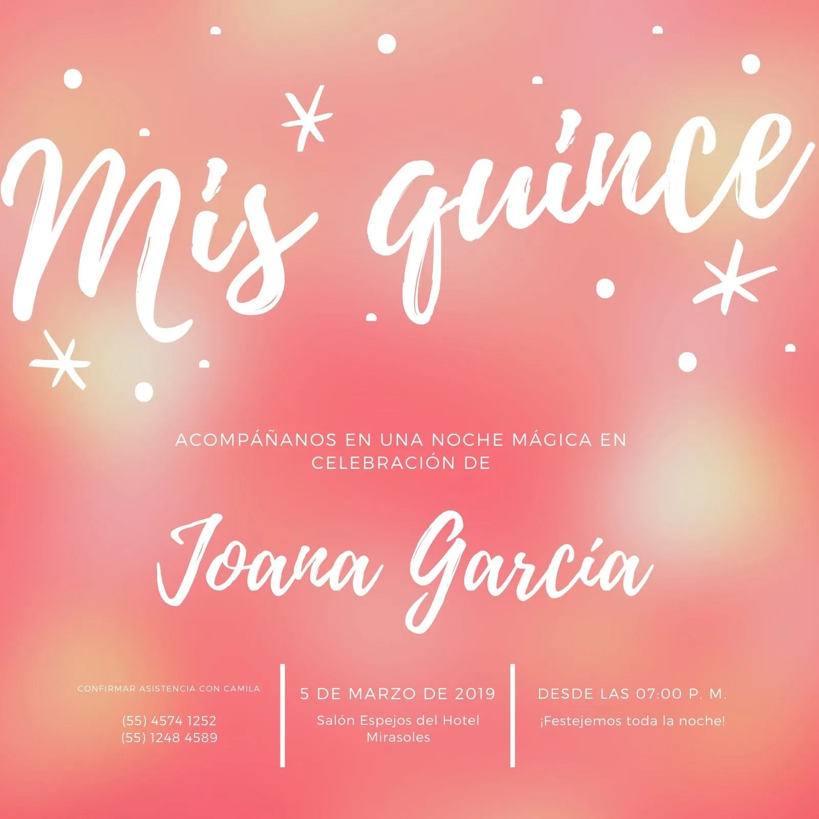 Plantillas de invitaciones para 15 años gratis | Canva