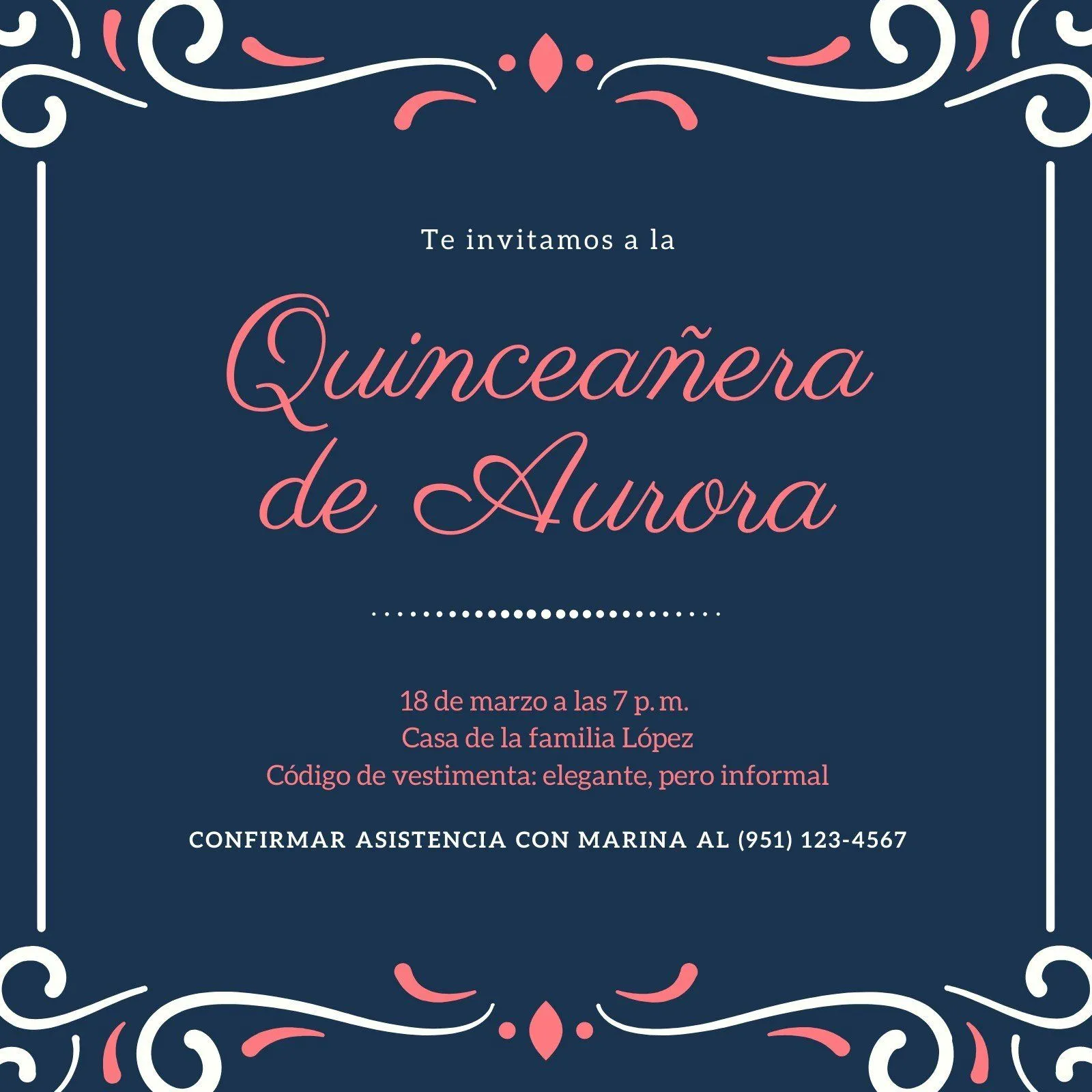 Plantillas de invitaciones para 15 años gratis | Canva