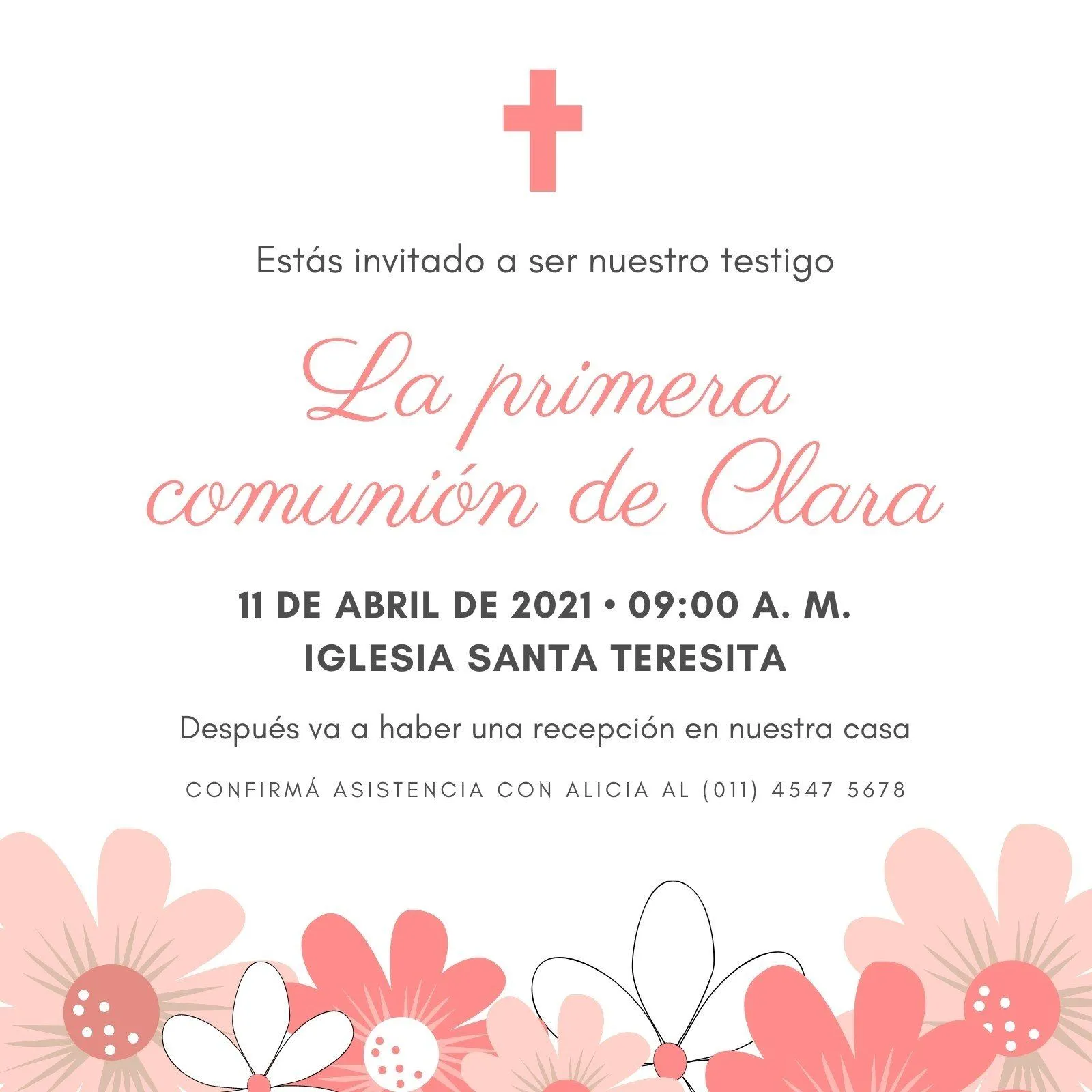 Plantillas de invitaciones de primera comunión gratuitas | Canva Plantillas de invitaciones de primera comunión gratuitas | Canva