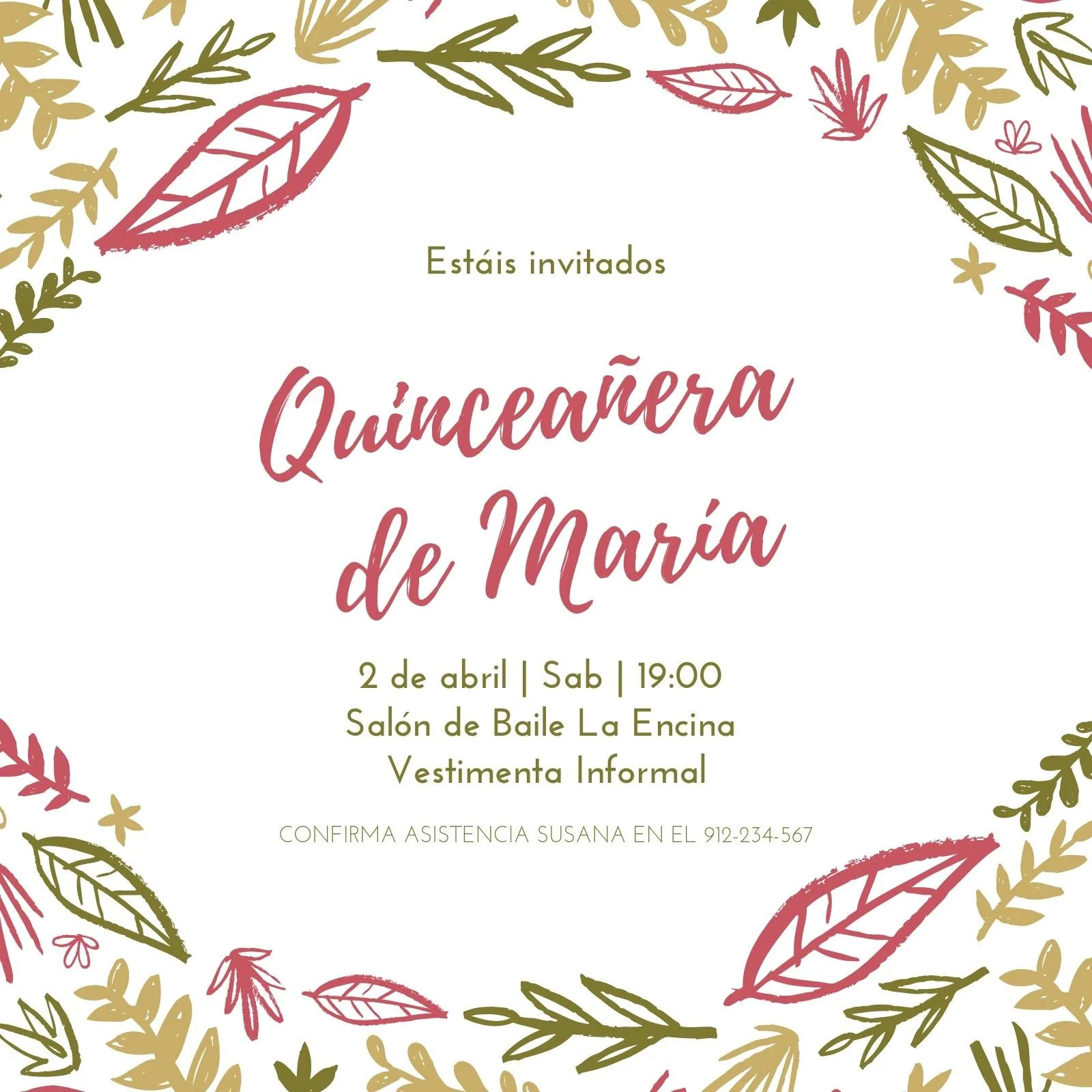 Plantillas de invitaciones para la fiesta de Quinceañera | Canva