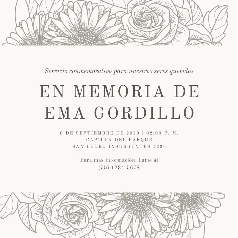 Plantillas para invitaciones de funeral gratis | Canva Plantillas para invitaciones de funeral gratis | Canva