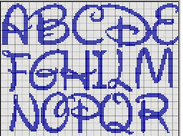 Punto cruz letras Disney - Imagui