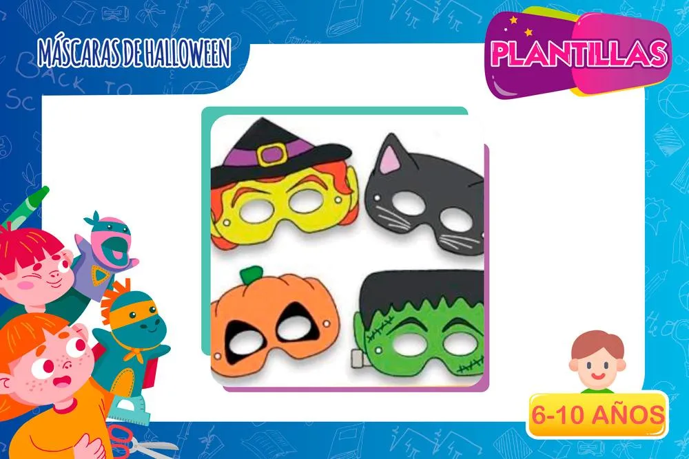 Plantillas | Máscaras de Halloween - ARTESCO Plantillas | Máscaras de Halloween - ARTESCO