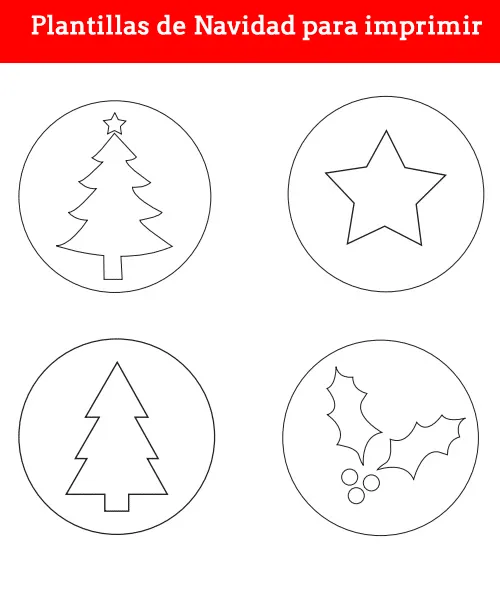 Plantillas de Navidad para imprimir - Manualidades