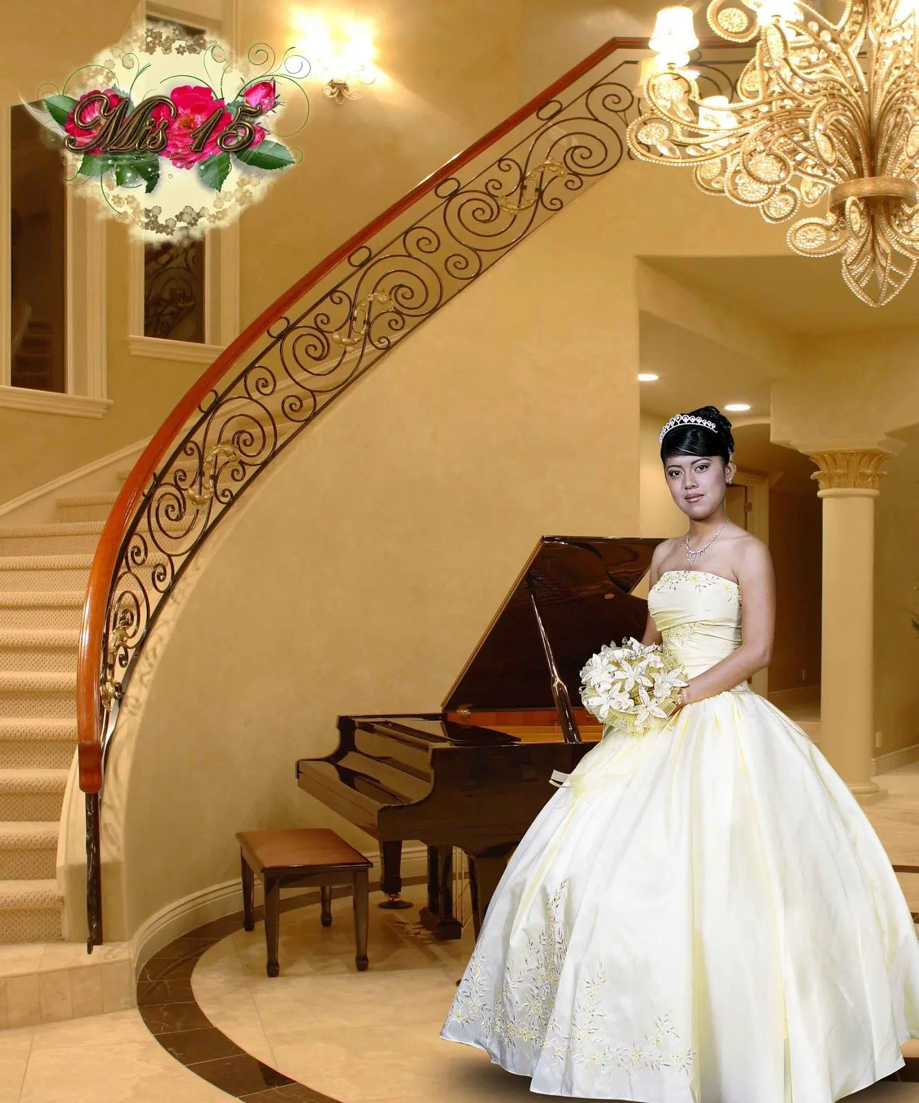 Fondo para quinceañeras con piano - Plantillas para Photoshop 2015 Fondo para quinceañeras con piano - Plantillas para Photoshop 2015