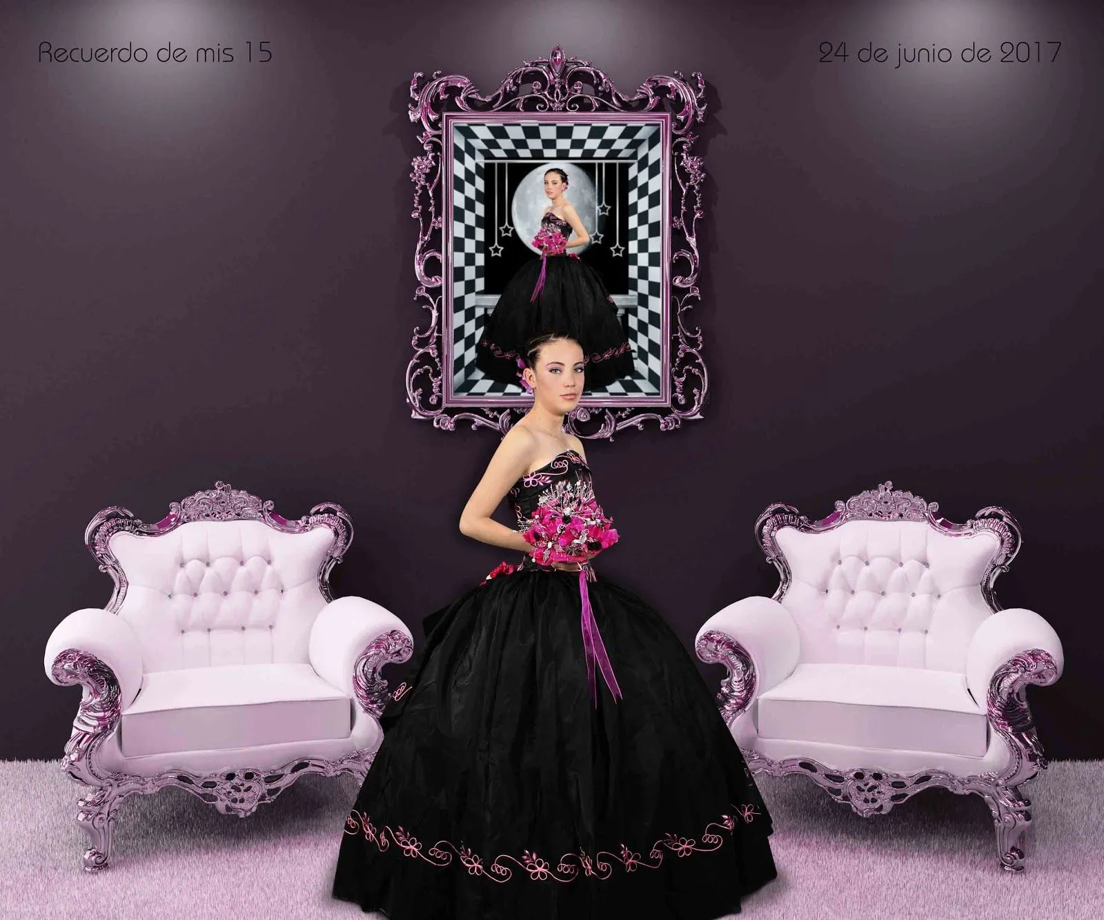 Fondo de fantasía para quinceañeras