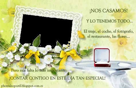 Invitaciones de Boda : Plantillas, recursos y más