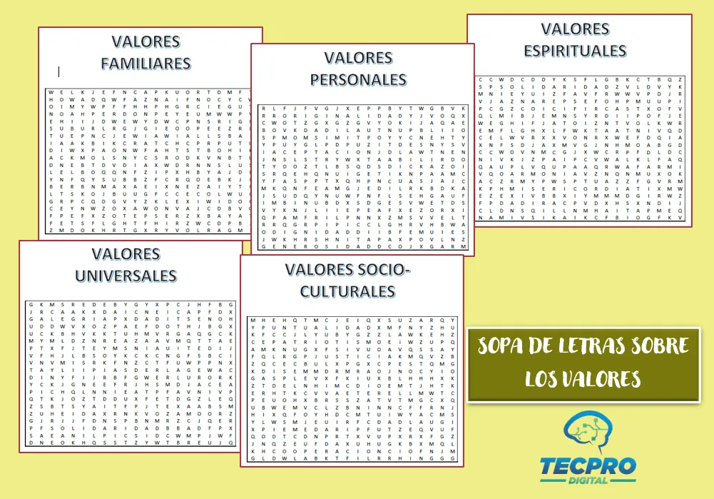 Plantillas de sopa de letras para imprimir gratis - Tecpro Digital Plantillas de sopa de letras para imprimir gratis - Tecpro Digital
