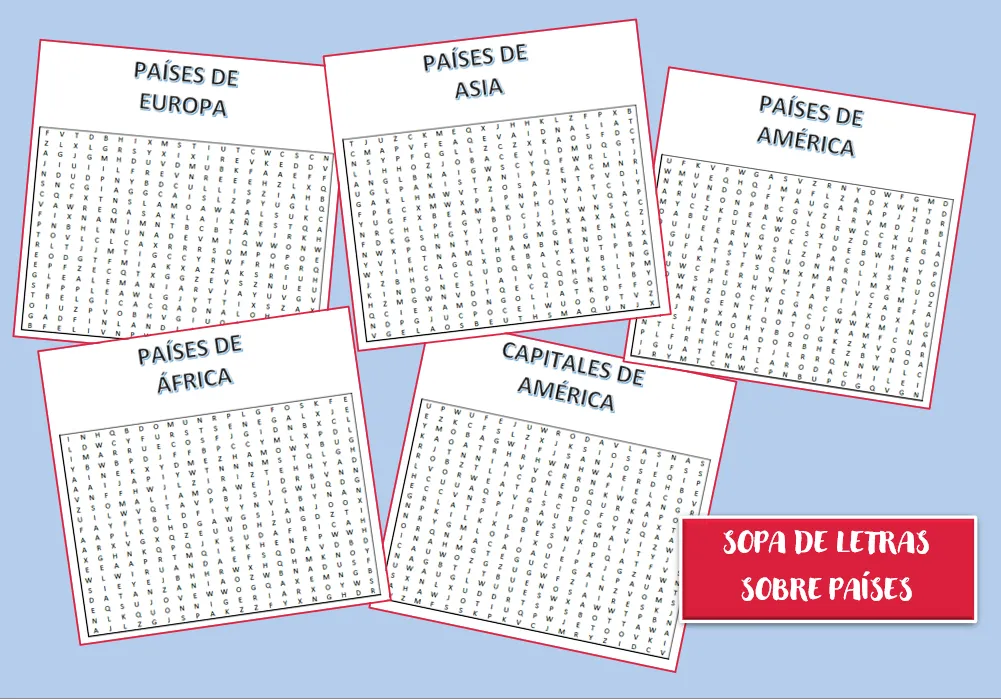 Plantillas de sopa de letras para imprimir gratis - Tecpro Digital