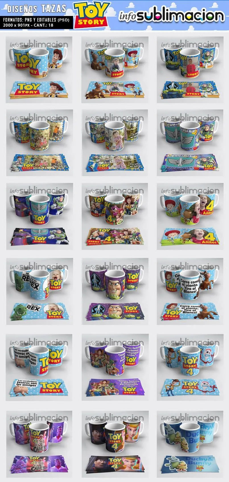 ▷ Plantillas para sublimar tazas de Toy Story | Info Sublimaciòn | Tazas, Diseños para tazas, Sublimados ▷ Plantillas para sublimar tazas de Toy Story | Info Sublimaciòn | Tazas, Diseños para tazas, Sublimados