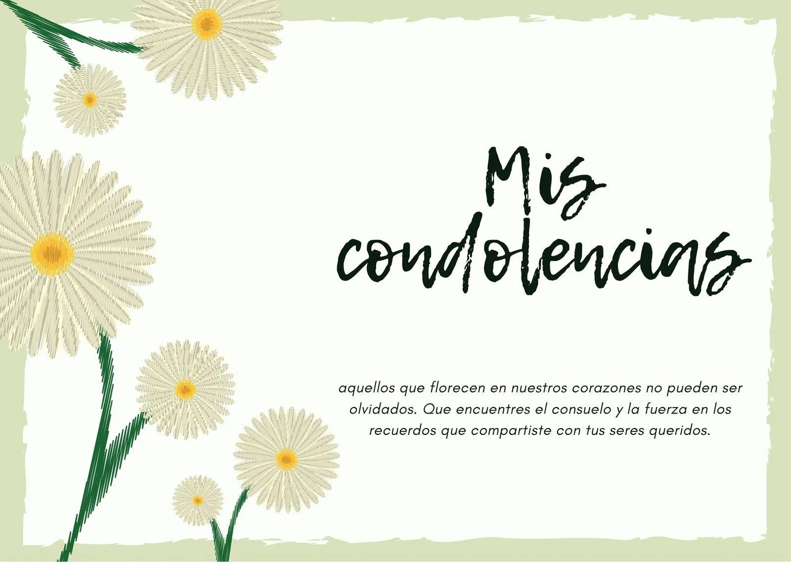 Plantillas para tarjetas de condolencias gratis | Canva