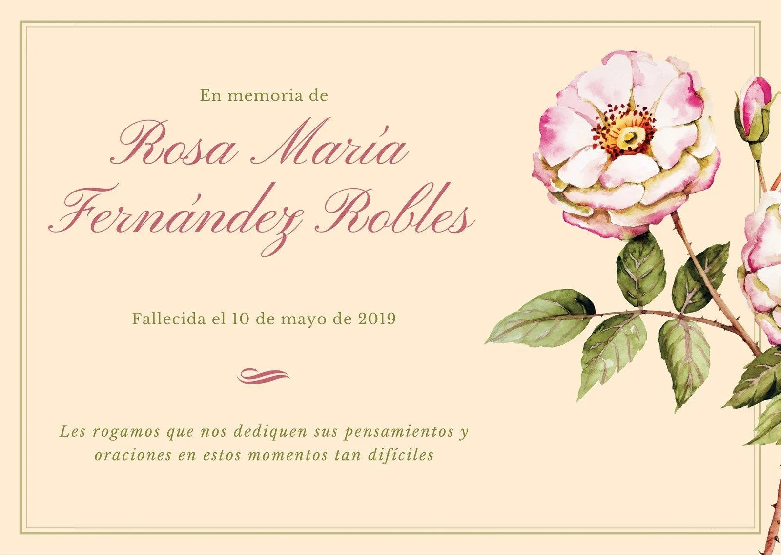 Plantillas de tarjetas para difuntos gratis | Canva Plantillas de tarjetas para difuntos gratis | Canva