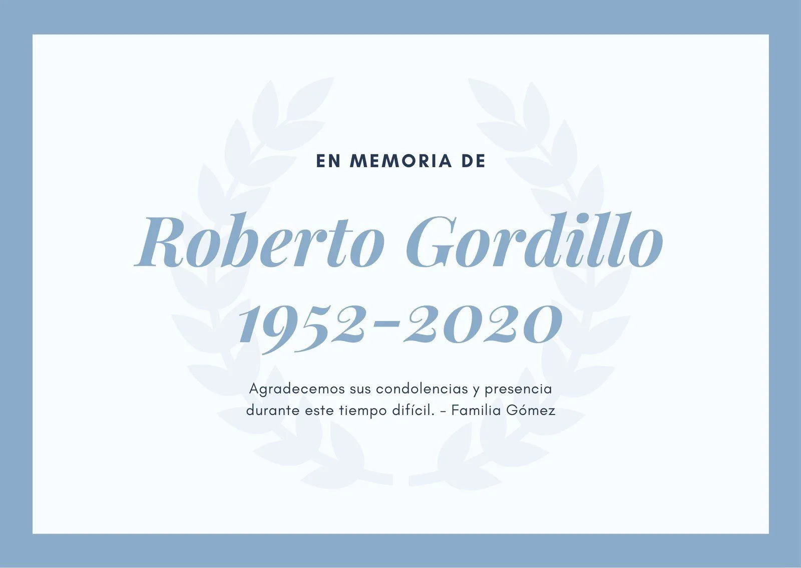 Plantillas de tarjetas para difuntos gratis | Canva Plantillas de tarjetas para difuntos gratis | Canva