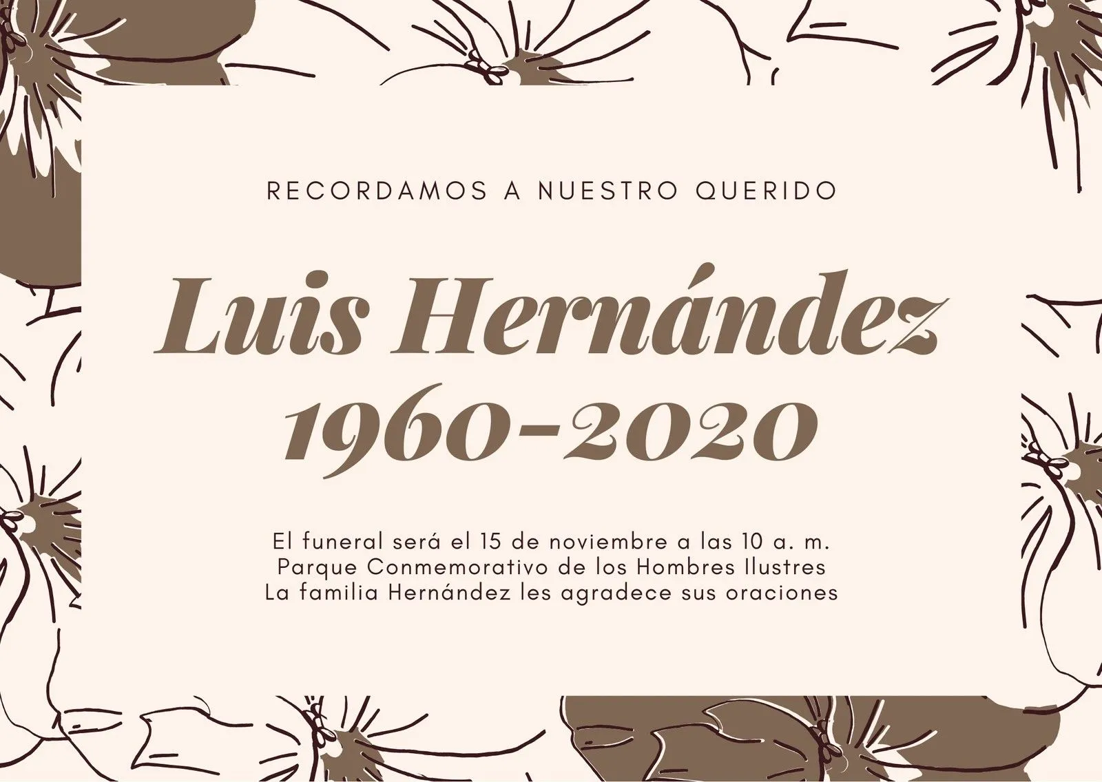 Plantillas de tarjetas para difuntos gratis | Canva Plantillas de tarjetas para difuntos gratis | Canva