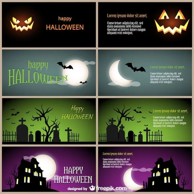 Plantillas de tarjetas para Halloween | Descargar Vectores gratis Plantillas de tarjetas para Halloween | Descargar Vectores gratis