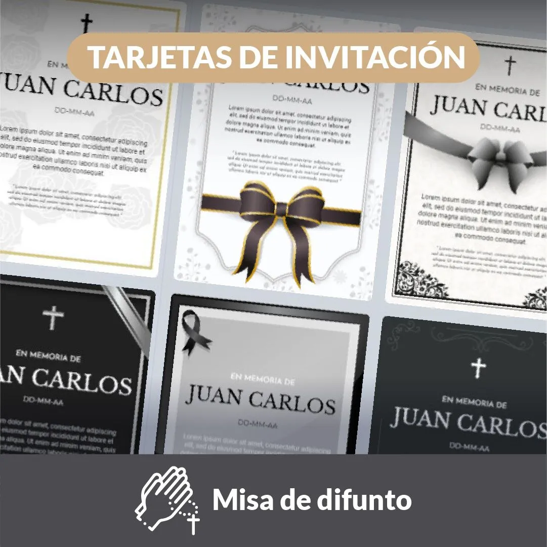▷ Plantillas tarjetas de invitacion para misa de difuntos para editar en word - Misa de difunto ▷ Plantillas tarjetas de invitacion para misa de difuntos para editar en word - Misa de difunto