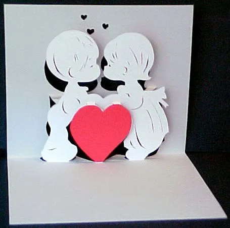 Plantillas para tarjetas pop-up de San Valentín. | Ideas y ...