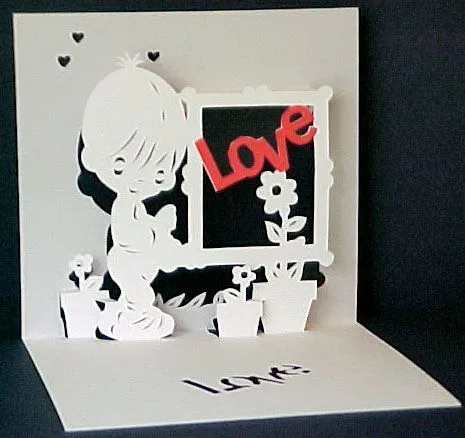 Plantillas para tarjetas pop-up de San Valentín. | carta | Pinterest
