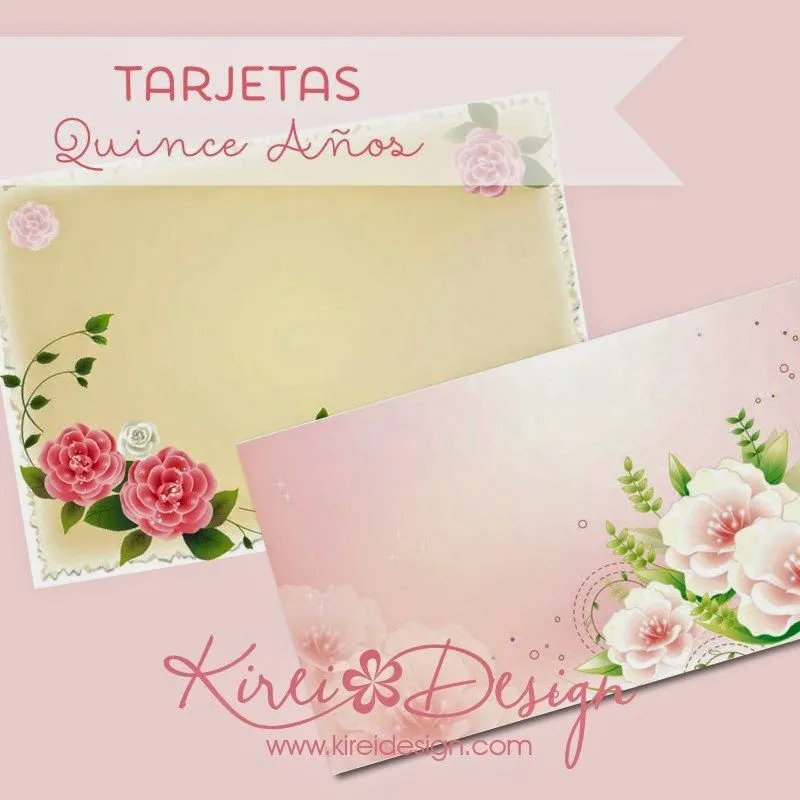 Plantillas para Tarjetas de Quince - KIREIDESIGN