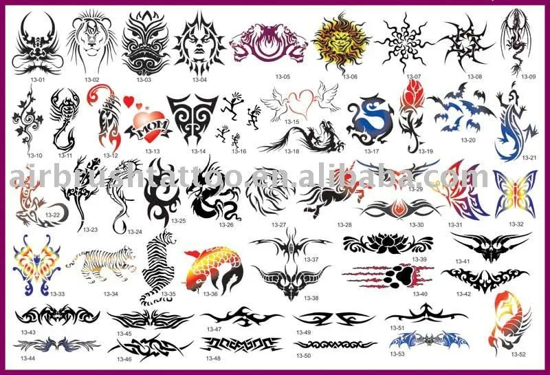 Plantillas para imprimir tatuajes - Imagui