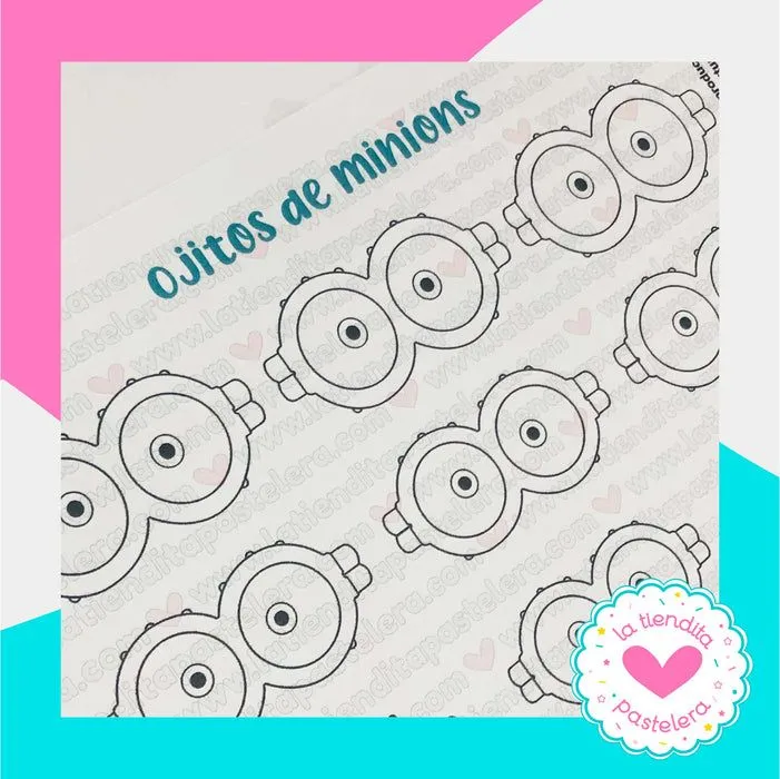 Plantillas para transferencias: Ojitos de minions (3 tamaños) y banana — La Tiendita Pastelera MX Plantillas para transferencias: Ojitos de minions (3 tamaños) y banana — La Tiendita Pastelera MX